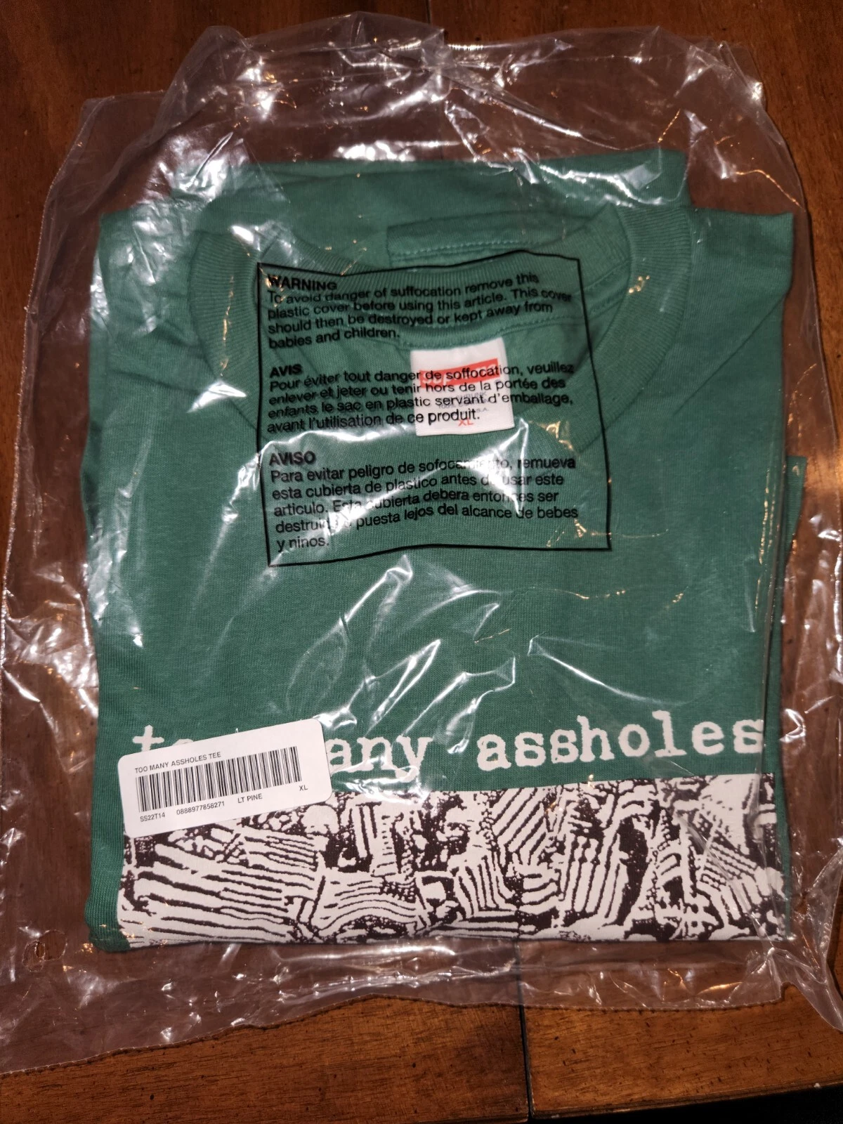 Tee shirt Supreme Too Many A**trous pin clair XL