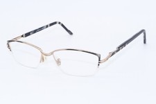 NEW CAZAL MOD. 460 COL. 302 GOLD BLACK HORN AUTHENTIC FRAMES EYEGLASSES 53-16