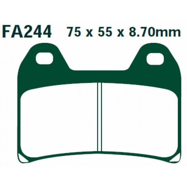 DUCATI SUPERSPORT 800 Front Disc Brake Pads 2003 2004 2005 FA244 'German Quality - Image 2 of 4