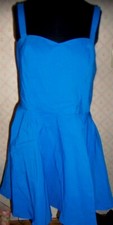 Sun Dress Blue SkaterCapri Breeze Bengaline ASOS Summer Misses size 12 New