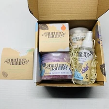 SPA KIT Nurture by Nature Botanicals Time to Relax Gift Baskets Open Box