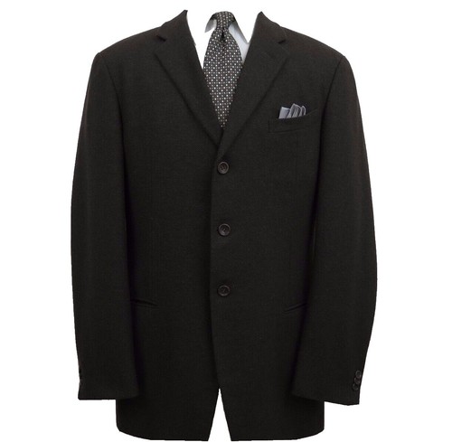 Giorgio Armani Sport Coat Men 42 Gray Blazer Flannel Jacket Wool