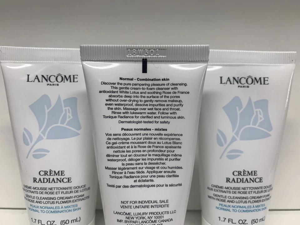5 LANCOME Creme Radiance Gentle Cleansing Creamy-Foam 1.7 fl oz Travel Size - Image 2 of 3