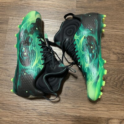 Under Armour Lux Spotlight Black Green Football Cleats Men display picture 1
