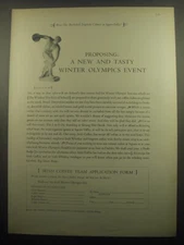 1959 Whiskey Distillers of Ireland Ad - Proposing: A Winter Olympics Event