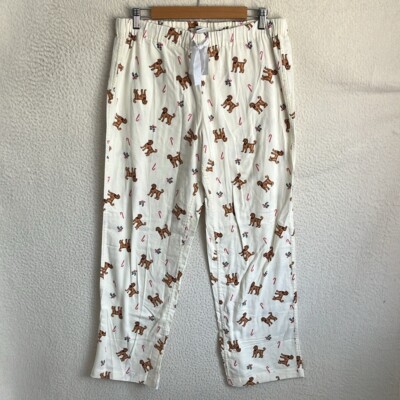 J Crew Flannel Sleep Pants Womens Medium Dogs