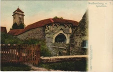 Old postcard AK Rothenburg Spitaltor GERMANY (1076665)
