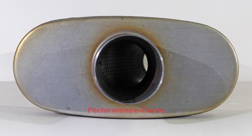 Xlerator Performance Muffler Stainless Steel 2.25" O/C 4x9 Oval - XS1255 - Picture 3 of 4