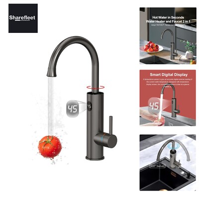 Wasserhahn mit Durchlauferhitzer Küche, 3200W Elektrische Heizung Wasserhahn,...