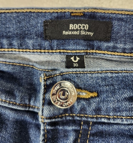 Jeans True Religion Rocco Relaxed Skinny Uomo Tg 30 Lavaggio Medio - Foto 3 di 15