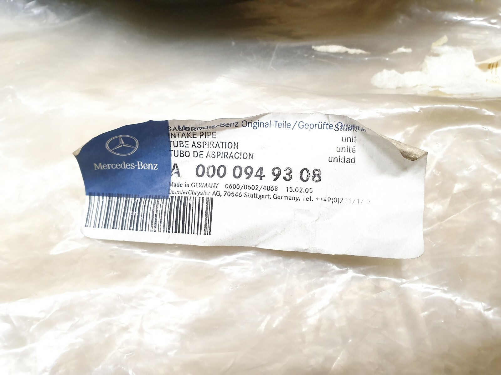 Original Mercedes-Benz SAUGROHR A0000949308 | eBay