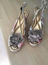 Hotter summer sandals. wedge heel, floral. Excellent condition.