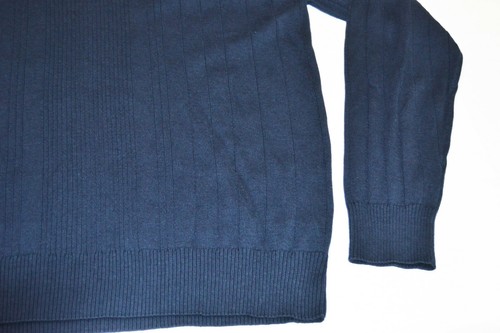 Perry Ellis Mens Sweater V Neck Long Sleeve Pullover Knitted Blue Size XL NWT - Picture 2 of 6