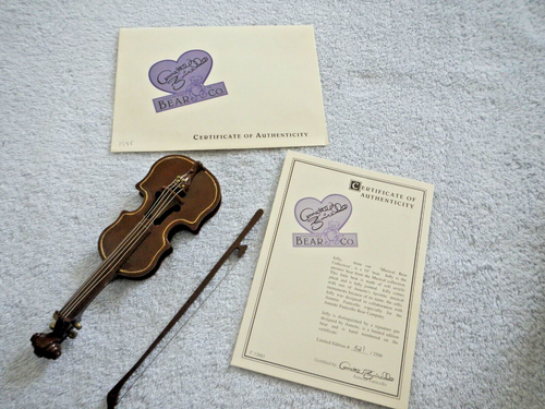 ANNETTE FUNICELLO - JOLLY - MUSICAL BEAR COLLECTION - WITH CELLO - LIMITED #521 - Picture 3 of 12