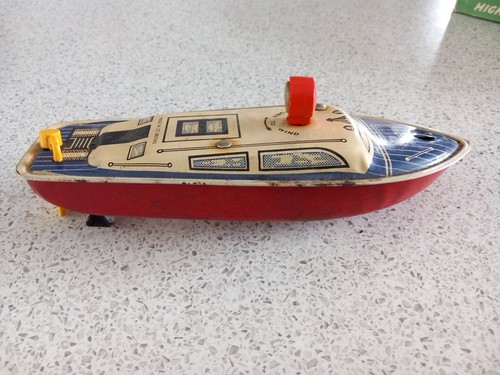 Vintage Clockwork High Speed Motor Launch By Mettoy Boxed - Picture 7 of 14