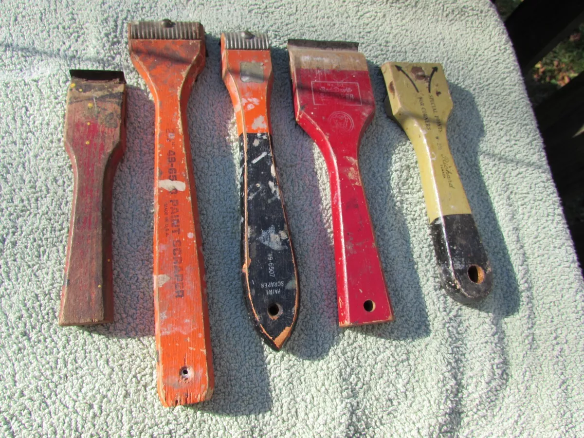 Vintage Scraper Lot Red Devil Richard Canadian Tire Others 5 pcs