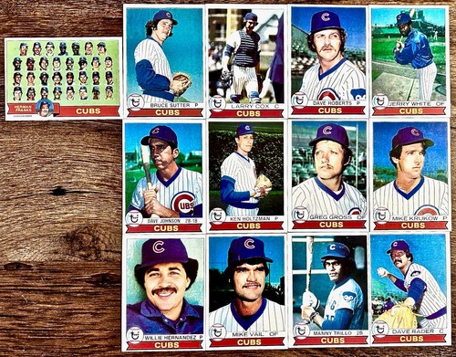 1979 Topps Chicago Cubs, Willie Hernandez Mike Vail Manny Trillo Dave Rader — 13