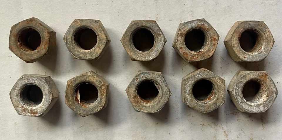 (10) Tuercas Oldsmobile Starfire 1963 lado del conductor rosca izquierda original OEM Foto 4 de 4