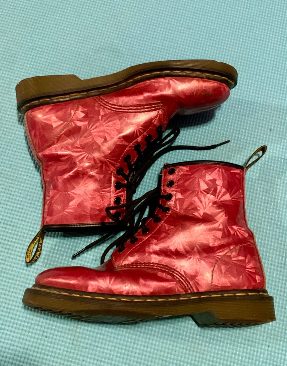 Dr Martens Pink holographic マーチン 8ホールブーツ Dr.Martens Dr.martens ドクターマーチン 8ホールブーツ ピンク