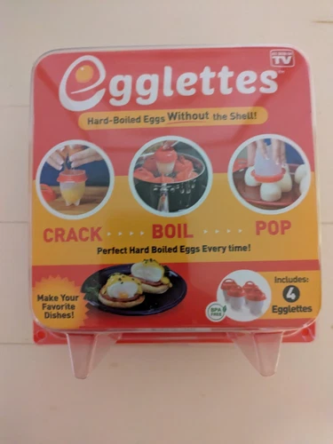 Egglettes 4 Cup Set Egg Cooker Hard Boiled Eggs Without The Shell New Breakfast