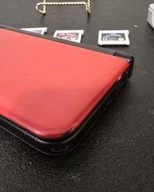 Nintendo 3DS XL SPR-001 Red & Black Console System Bundle 3 Games Lego Tested