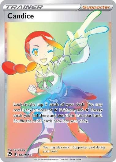 Pokémon TCG Candice Silver Tempest 204/195 Holo Secret Rare
