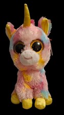 TY Beanie Boo Baby Pink Unicorn Fantasia Soft Toy Plush Medium With Tag