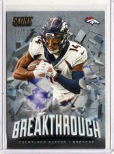 2020 Score - Breakthrough Courtland Sutton #B-CS Gold Zone /50