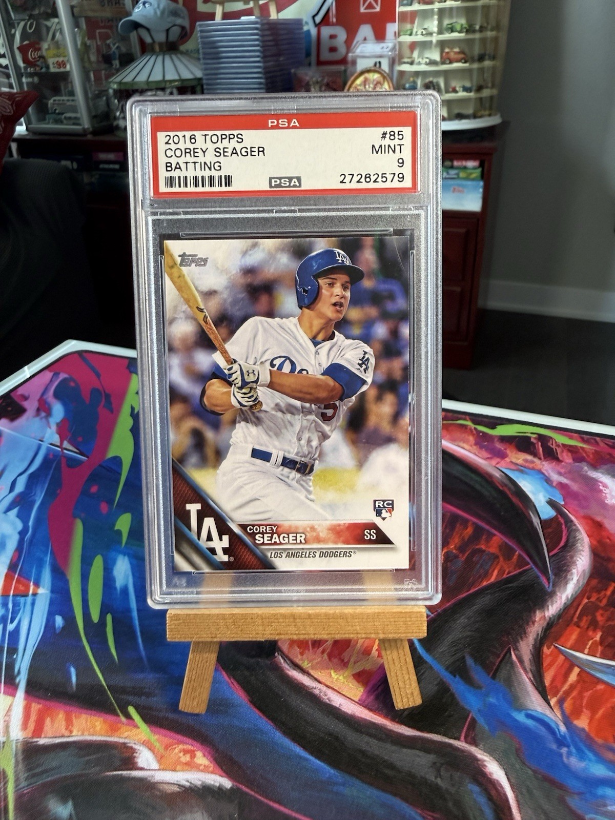 2016 Topps Corey Seager Batting #85 PSA 9 Rookie LA Dodgers