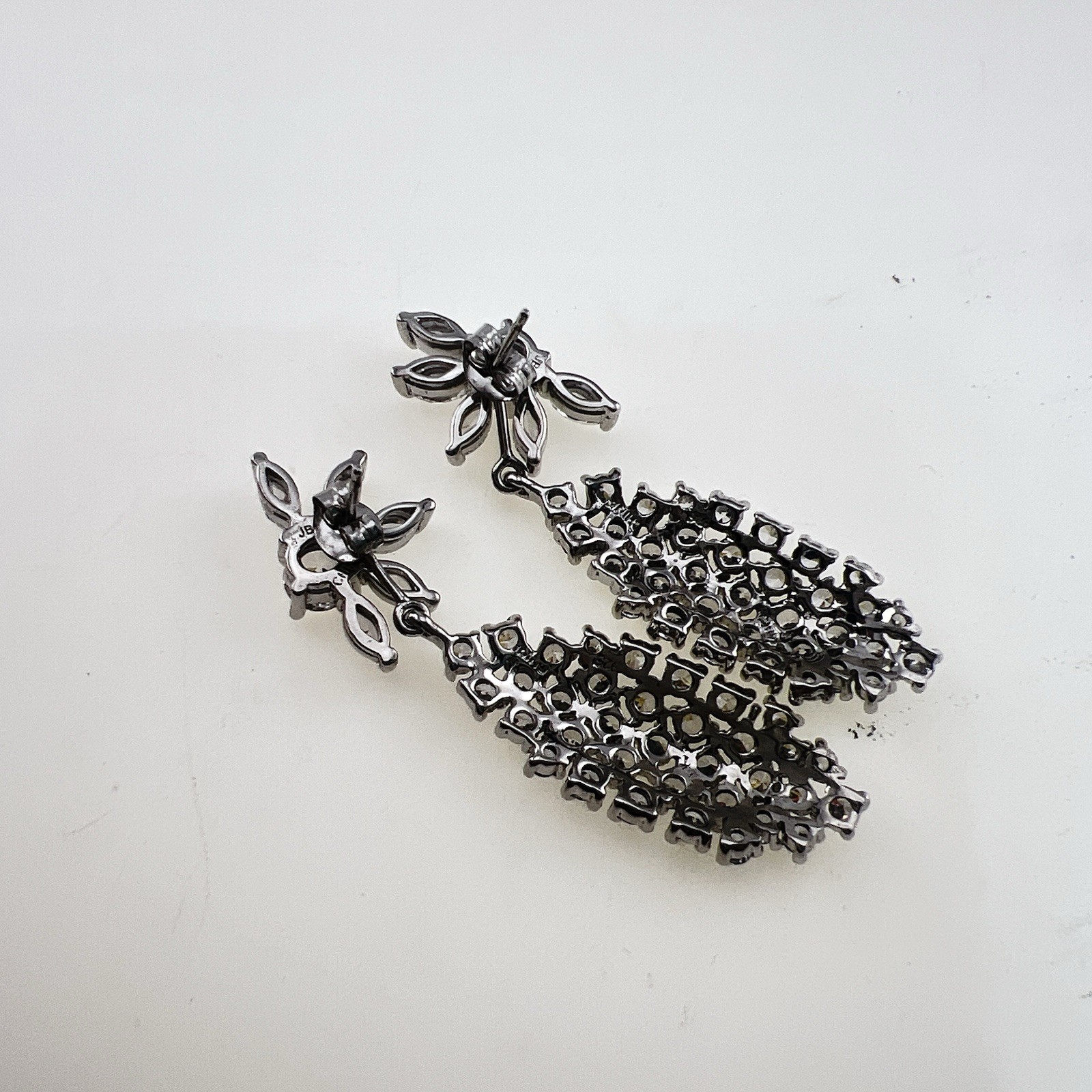 Camrose & Kross JBK Earrings Interchangeable Clear Rhinestone Crystal Cocktail