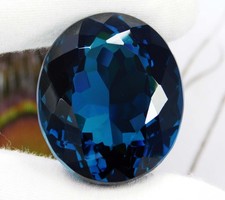 CERTIFIED 128.90 Ct Natural Kenya Blue Tsavorite Garnet Oval Cut Gemstone