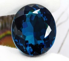 CERTIFIED 128.90 Ct Natural Kenya Blue Tsavorite Garnet Oval Cut Gemstone