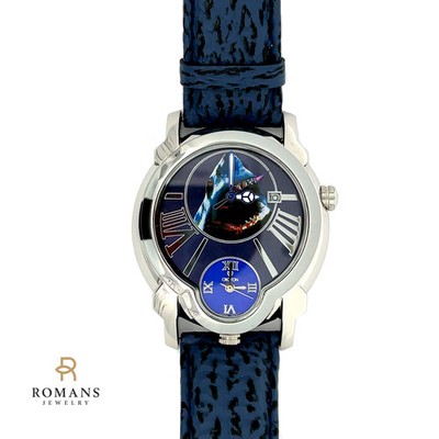 Croton Great White Shark Dual Time Zone Watch Stainless Steel