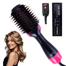 4-in-1 Hair Dryer Brush - Ionic Ceramic Titanium Brush Blow Dryer Hot Air Sty...