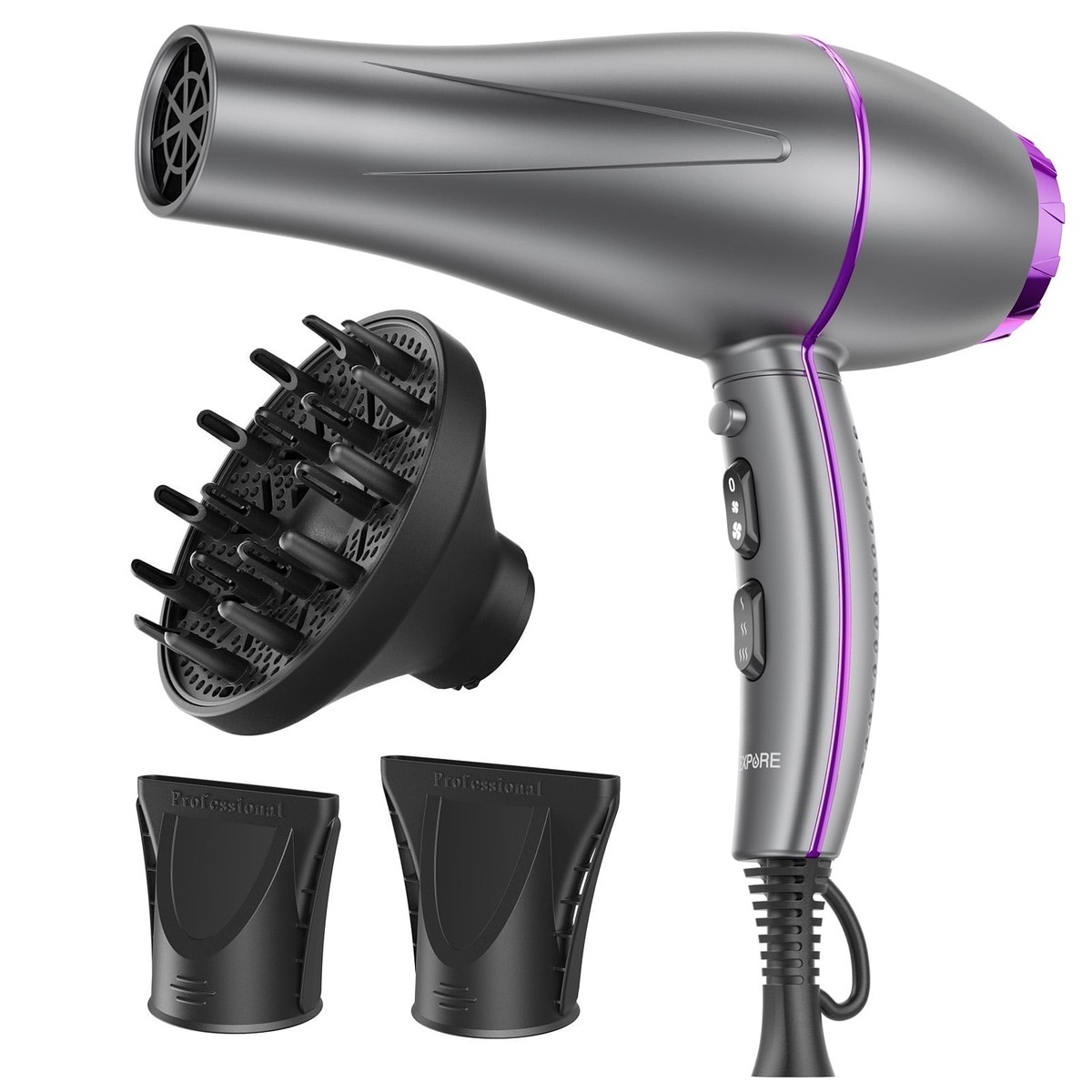 NIPLUX Hair Dryer 未開封 NEXPURE Ionic Hair Dryer with Diffuser, 2000W High-Speed Motor, 3