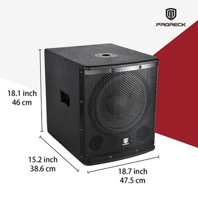 PRORECK SP-12X 12'' Active PA Subwoofer 1000W Class-D Amp DJ System Sub Woofer