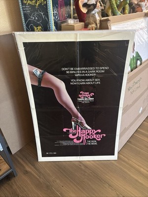 The Happy Hooker 1975 folded one sheet movie Poster 27x41 Lynn Redgrave
