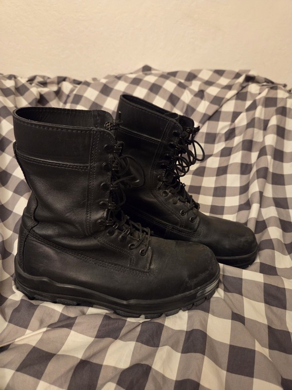 Bates Black Leather Lace-Up Work Boots Men’s 10 M Electrical Hazard ASTM F2413