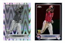 2022 Topps Chrome Sonic Adolis Garci - Base + Black & White RayWave Parallel