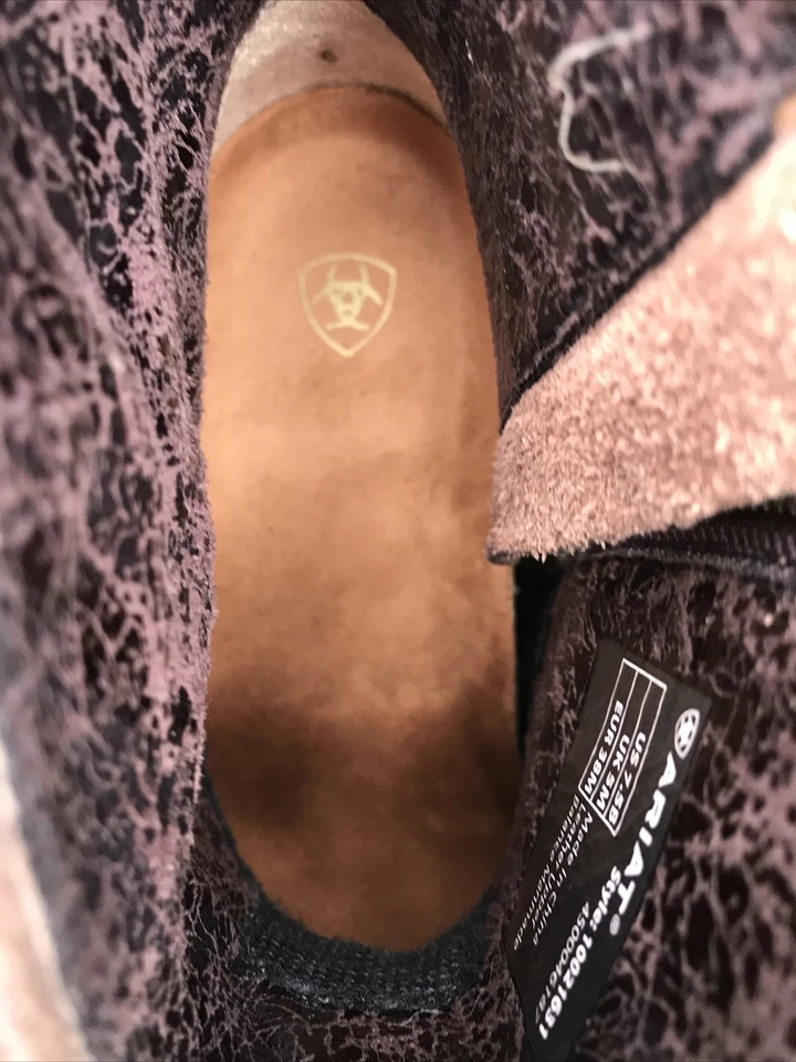 Женские ковбойские сапоги Ariat Duchess с бахромой коричнево-коричневые 7,5B на боковой молнии - Изображение 3 из 4