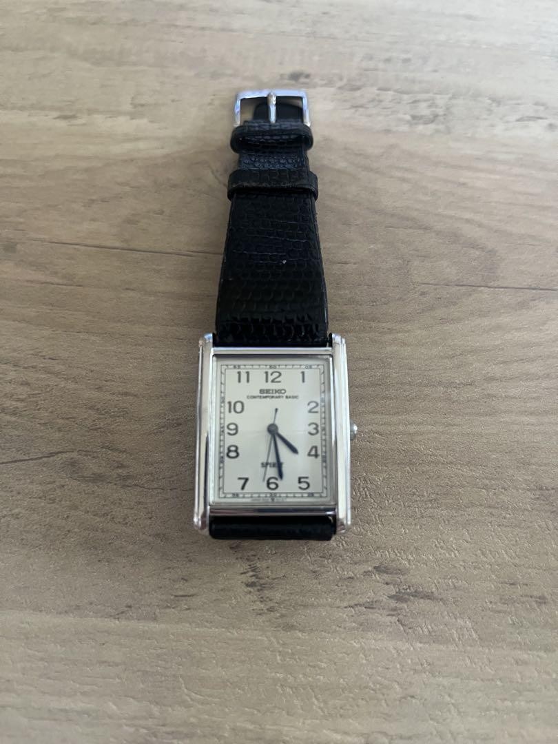 SEIKO Spirit 5S21 5A00 Analog Watch Silver Rectangular Case