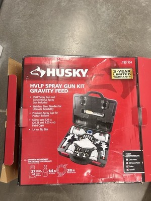 Husky HVLP Spray Gun Kit Gravity Feed Pnuematic Sprayer Set