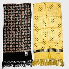  2 Different Style /Designed Burberrys Rectangle Silk Scarf Fringed Select 1 