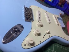   Stratocaster Loaded Body – Sonic Blue – Alnico 5 Pickups – Upgraded Trem