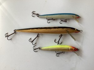 Leurre de pêche vintage rapala f-18 s argent original finlande