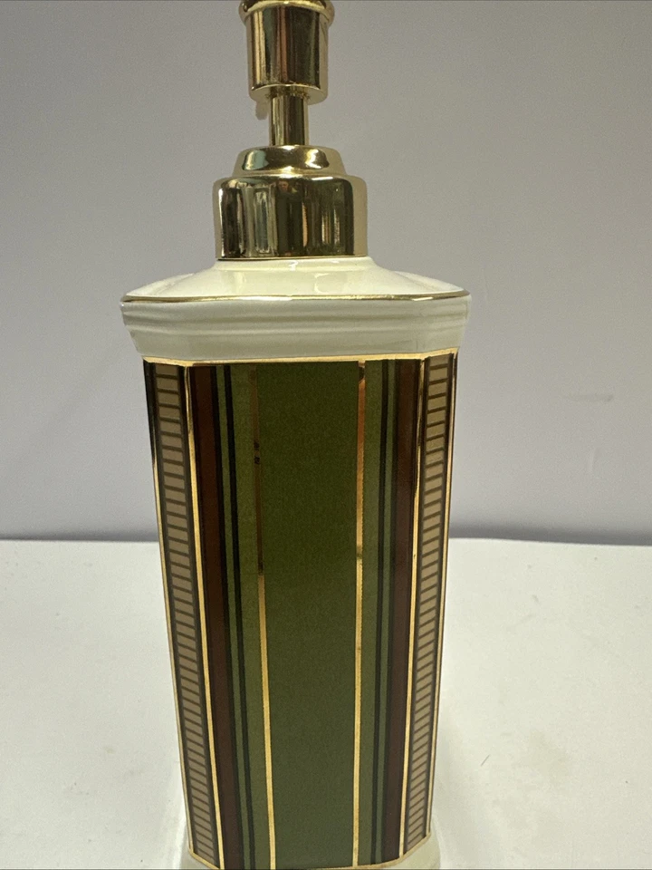 Dispensador de jabón Croscill Home verde, marrón, crema, dorado T7 Foto 2 de 4