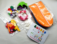 6Pcs Hand Making Kit Kids Art Craft Felt Sock Puppet Toys Creative NEW