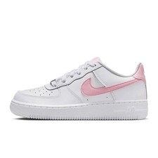 Big Kid's Nike Air Force 1 White/Med Soft Pink-White CT3839 115