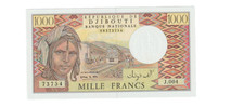 DJIBOUTI 1991 1000 FRANCS BANKNOTE P37c UNCIRCULATED