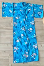 Light blue floral pattern yukata